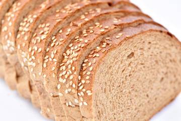 Fresh sliced bread. Products from flour.