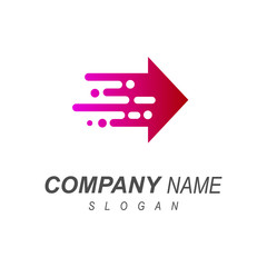 fast arrow logo template