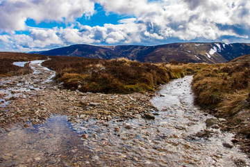 Cairngorms National Park. Route back from Mount Keen, Angus, Scotland, UK.