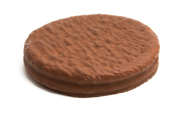 Glazed marshmallow sandwich cookie isolated