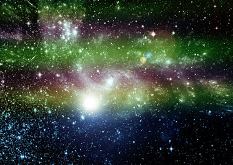 galaxy in a free space