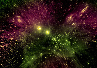 galaxy in a free space