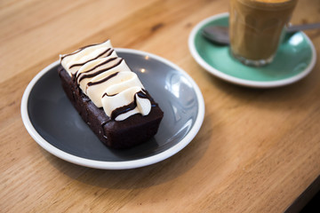 cake slice with coffee