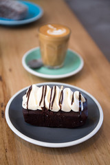 cake slice with coffee