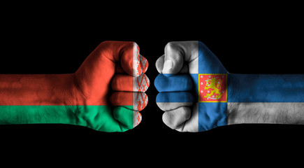 Fototapeta premium Belarus vs Finland