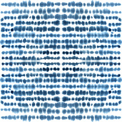 Seamless watercolor pattern with abstract shibori indigo blue design - 247283920
