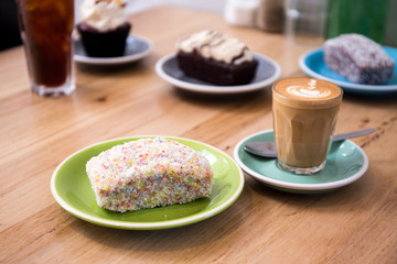 cake slice with coffee