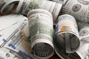 dollars lie chaotically - Image.