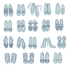 Lady's shoes illustration,