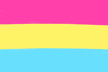 Pansexual movement lgbt symbol color flag. Sexual minorities, gays and lesbians