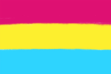 Pansexual movement lgbt symbol color flag. Sexual minorities, gays and lesbians
