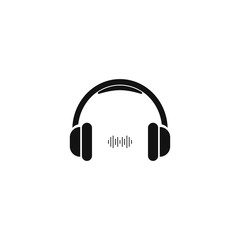 Headphone icon. Vector Flat Simple Symbol EPS10