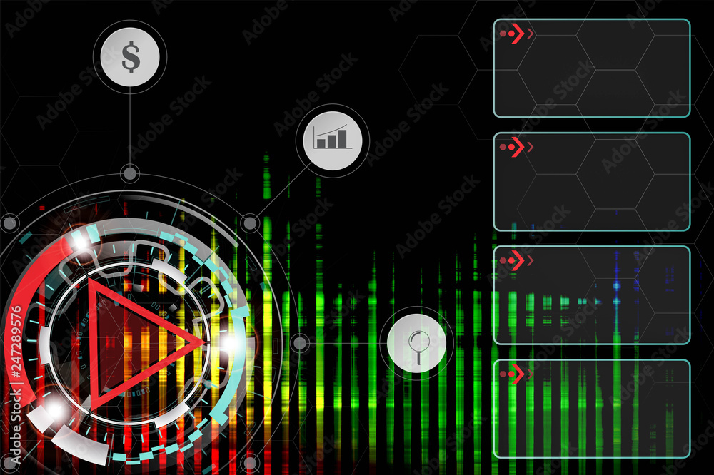 Canvas Prints abstract technology background hi-tech communication concept. sci-fi futuristic hud. illustration of