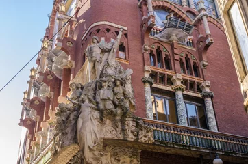 Wandcirkels tuinposter Barcelona, Spain, the Palace of Catalan music © sjv156