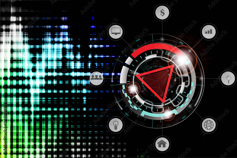 Canvas Prints abstract technology background hi-tech communication concept. sci-fi futuristic hud. illustration of
