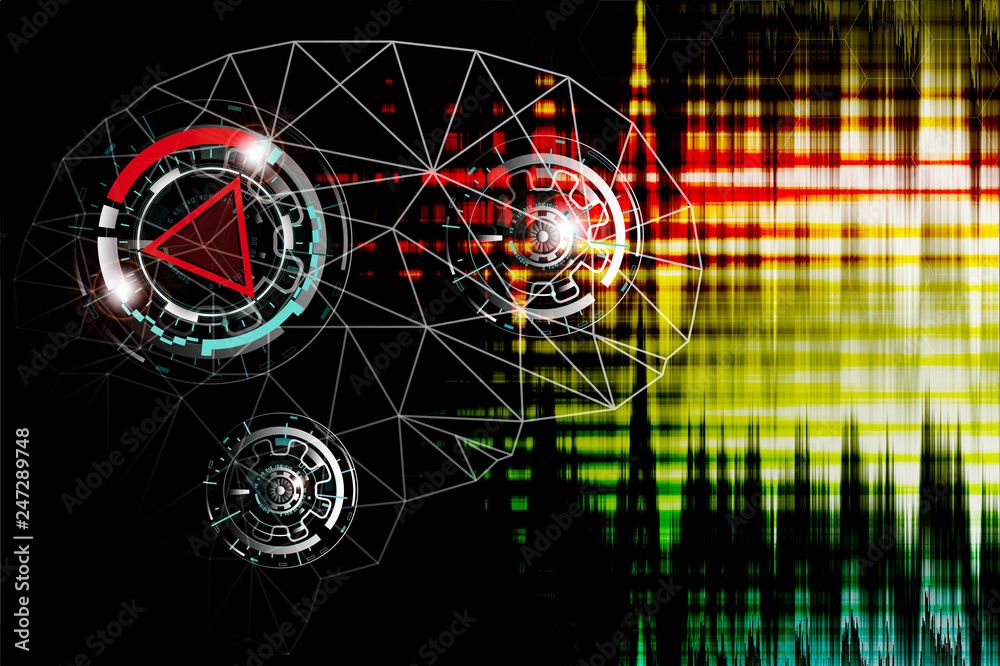 Canvas Prints abstract technology background hi-tech communication concept. sci-fi futuristic hud. illustration of