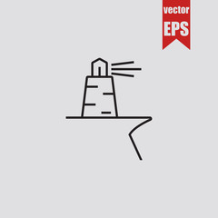 Lighthouse icon.Vector illustration.	