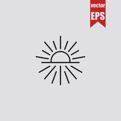 Fototapeta na wymiar Sunrise icon.Vector illustration.