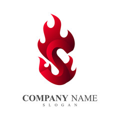 fire letter s logo