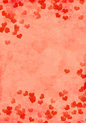 Valentine background with hearts
