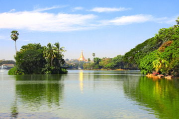 Biggest golden stupa in Shwedagon Zedi Daw, Yangon, Myanmar