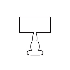 Table or desktop lamp for bedroom, office, living room isolated flat vector icon
