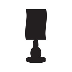 Table or desktop lamp for bedroom, office, living room isolated flat vector icon