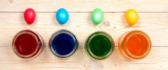 liquid colors and painted easter eggs