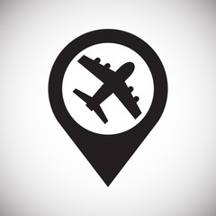 Obraz premium Checkpoint airport icon on white background for graphic and web design, Modern simple vector sign. Internet concept. Trendy symbol for website design web button or mobile app