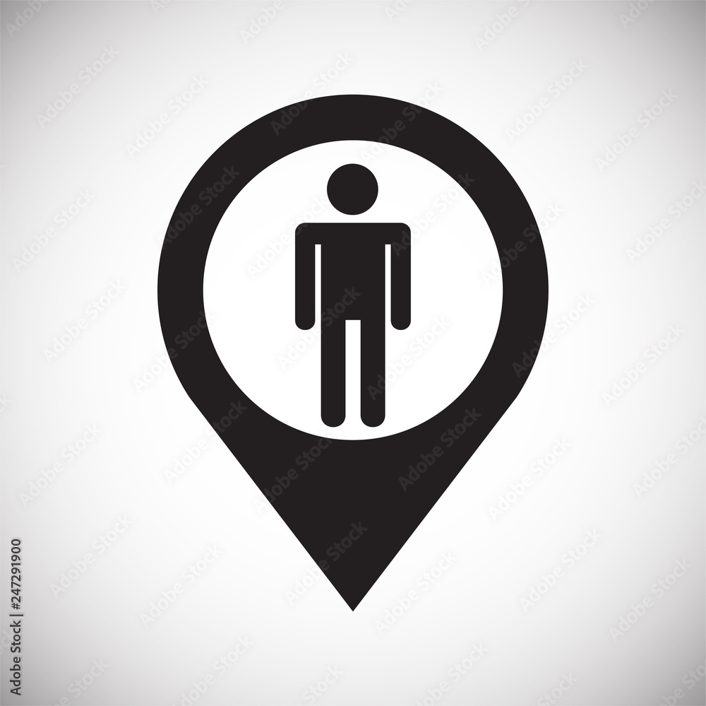 Poster checkpoint person icon on white background for graphic and web design, modern simple vector sign. in