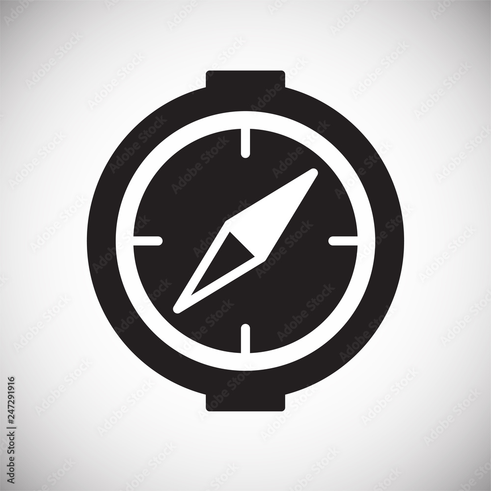 Poster navigation compass icon on white background for graphic and web design, modern simple vector sign. i