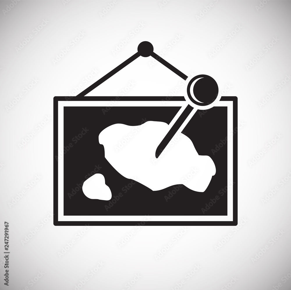 Poster navigation map icon on white background for graphic and web design, modern simple vector sign. inter