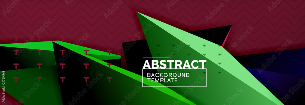Fototapete 3d triangular vector minimal abstract background design
