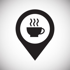 Checkpoint coffee icon on white background for graphic and web design, Modern simple vector sign. Internet concept. Trendy symbol for website design web button or mobile app