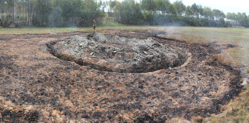 burning peatlands in Buryatia