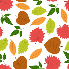Fototapeta premium Seamless pattern with autumn leaves