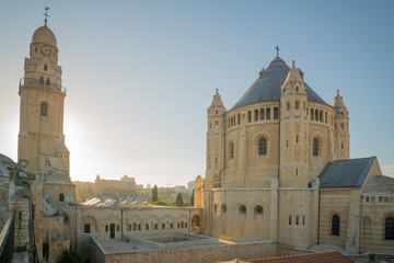Fototapeta na wymiar Dormition abbey, in Jerusalem