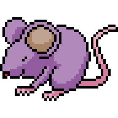 vector pixel art rat