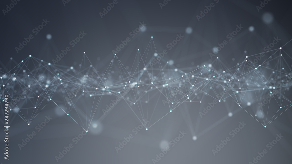 Poster abstract digital network connection grey background 3d rendering