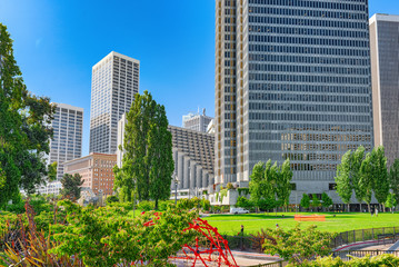 Fototapeta premium View of downtown from the Embarcadero street, San Francisco.
