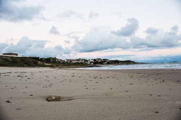 cloudy quite beach town