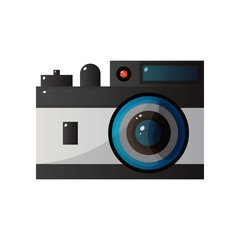 Retro Camera, Polaroid Printing Image Vector Illustration