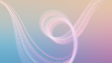 Horizontal abstract color background with blurred flow effect. Wallpaper template is soft pink, blue and beige gradient. Vector illustration.