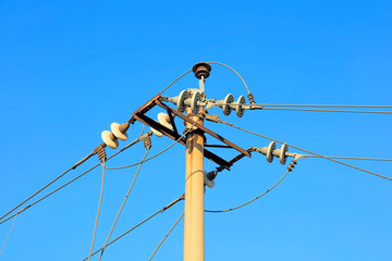 Telegraph poles and porcelain
