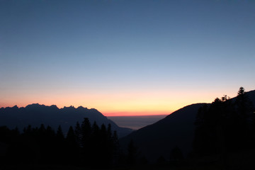 Alpine Landscape In Sunset Light