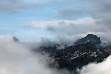 Obraz premium Mountains Obscured By Clouds