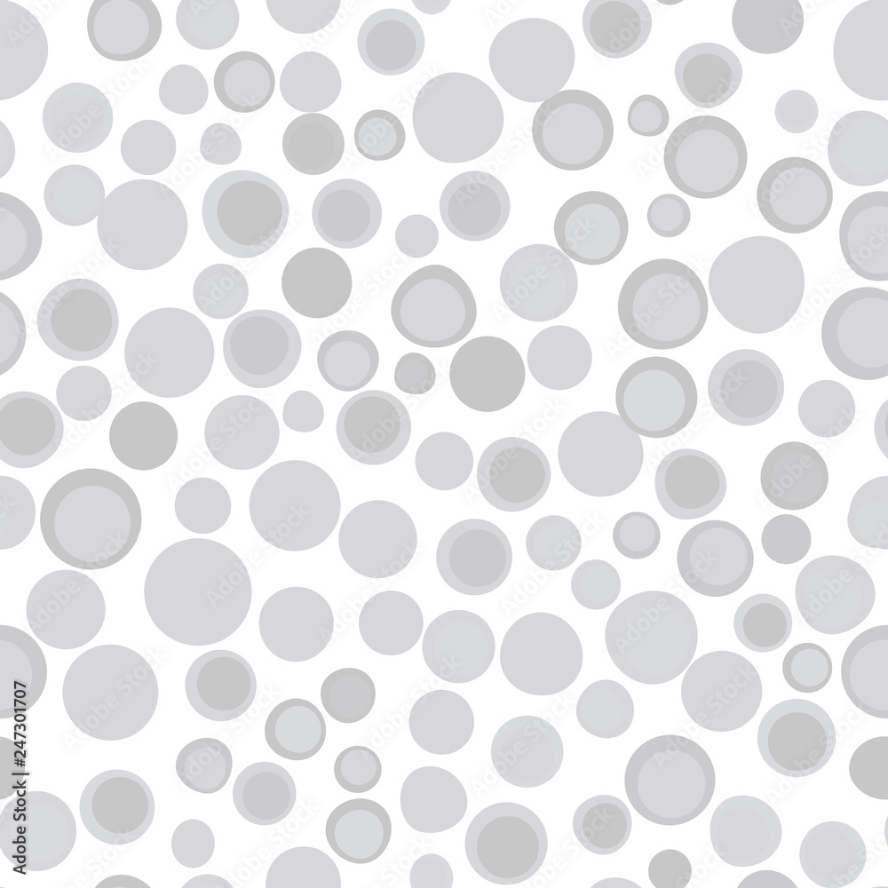 Poster Simple circle shapes background. Vector geometric abstract seamless pattern.