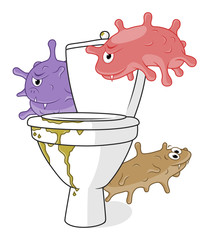 Toilet microbes
