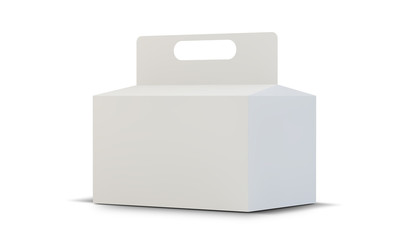 cardboard carry packaging box mockup