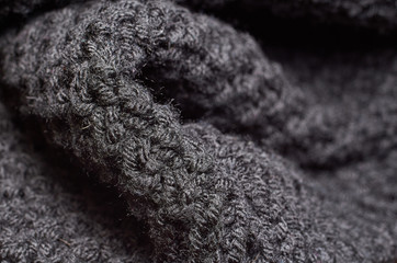 Macro photo of fabric pattern, close up of textile clothing with shallow depth of field